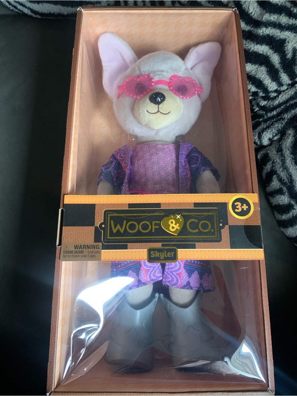 Skyler Plush Dog in stylish Outfit